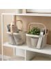 relaxdays 2 x Drahtkorb in Creme/ Natur - (B)26 x (H)17,5 x (T)24 cm