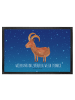 Mr. & Mrs. Panda Schmutzfangmatte Sternzeichen Steinbock mit Spruch in Sternenhimmel Blau