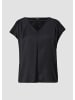 comma T-Shirt kurzarm in Schwarz