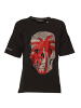 Roberto Geissini Skull Palm T-Shirt Schwarz