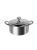 Cheffinger Edelstahl Kochtopf geeignet für alle Herdarten, Antihaftbeschichtet in Silber