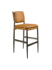 Angel Cerdá Hocker 4167 in Braun/Dunkler Stahl – (B)49 x (H)112 x (T)55 cm