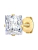 True Rebels Ohrringe aus Edelstahl Zirkonia in gelbgold