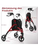 COSTWAY Rollator schmal für Wohnung in Rot