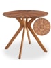 tectake runder outdoor Esstisch aus massivem Akazienholz, 70 x 70 x 62 cm