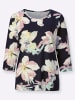 Sieh an! 3/4-Arm-Shirt in marine-kalkmint-bedruckt