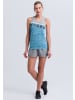 erima 5-C Tanktop in oriental blue melange/grau melange/weiss