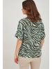 Fransa Kurzarmbluse FRALZEBRA 4 Blouse - 20609269  Blusenshirt mit Print in Grün