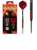 BULLS Steeldarts Magma Dartpfeile 90% Tungsten Darts-Set Profi in red black