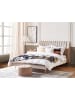 Beliani Doppelbett MARVILLE in Beige/Gold - (W) 202 x (H) 124 x (L) 225 cm
