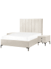 Beliani 3-tlg Schlafzimmer Set SEZANNE in Weiß/Schwarz