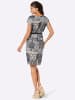 Sieh an! Jerseykleid in schwarz-sand-bedruckt