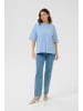 Kaffe T-shirt KAharries Oversize fit in Vista Blue W. Chalk Embroidery