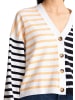 Marc O'Polo DENIM Gestreifter V-Neck-Cardigan relaxed in Offwhite