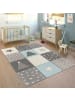 KADIMA DESIGN Kinderteppich Patchwork in Blau