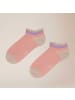 Kunert Sneakersocken Elegant Essential edler Glanz in coral