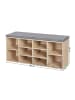VASAGLE Schuhbank Custos in Eichenfarben-Grau - (B)104 x (H)48 x (T)30 cm