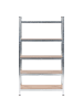 Beliani Ablageregal XITTA in Silber/Braun - (W) 90 x (H) 180 x (L) 40 cm