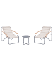 Beliani 3-tlg Lounge Set PASTO in Grau/Beige