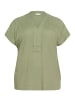 KAFFE curve Kurzarm-Bluse KCmille Loose fit in Oil Green