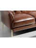 Angel Cerdá Chesterfield-Sofa 6140 in Braun/Gold – (B)233 x (T)94 x (H)75 cm
