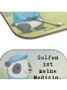 Mr. & Mrs. Panda Untersetzer für Gläser Panda Golfen Design mit ... in Weiß