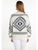 usha FESTIVAL Strick Pullover in Wollweiss Schwarz