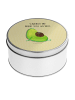 Mr. & Mrs. Panda Blechdose rund Avocado Schwangerschaft mit Spruch in Gelb Pastell