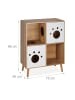 relaxdays Katzenschrank in Natur/ Weiß - (B)75 x (H)96 x (T)40 cm