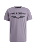 PME Legend T-Shirt R-NECK COTTON ELASTHAN LOGO in Lila