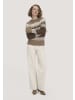 Hessnatur Hessnatur Stick Pullover Relaxed aus Alpaka und Bio-Baumwolle in naturbraun