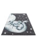 KADIMA DESIGN Kinderteppich Elefant Polypropylen saugroboter Kurzflor Kinderzimmer in Blau