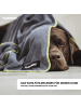 FLUFFINO Hundehandtuch Mikrofaser – 2er-Pack - 90 x 50 cm - Grau & Grün