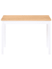 Beliani Esszimmertisch GEORGIA in Weiß/Braun - (W) 60 x (H) 76 x (L) 110 cm