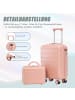 ABRIHOME Kofferset Hartschale mit Kosmetiktasche in Rosa