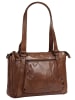 SPIKES & SPARROW Handtasche echt Leder in cognac