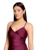 Vera Mont Abendkleid mit Volant in Prune Wine