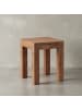 KADIMA DESIGN Beistelltisch MUMBAI Massiv-Holz 35 x 35 cm Wohnzimmer-Tisch in Akazie