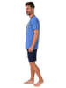 NORMANN Shorty Schlafanzug kurzarm Pyjama - 78165 in blau