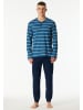 Schiesser Pyjama kurz für Herren in blau