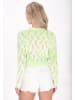 IZIA Women Cardigan in light green multicolor