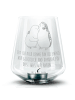 Mr. & Mrs. Panda Glas Windlicht Wellensittich Liebe mit Spruch in Transparent