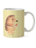 Mr. & Mrs. Panda Kindertasse Igel Kuchenstück ohne Spruch in Gelb Pastell