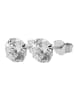 Adeliás Damen Ohrringe – Ohrstecker aus 925 Silber mit Zirkonia in silber