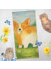 Mr. & Mrs. Panda Badehandtuch Corgi Po Design ohne Spruch in Weiß
