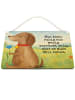 Mr. & Mrs. Panda Deko Schild Hund Blume Design mit Spruch in Weiß