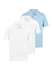 Redmond Poloshirt Basic in Weiß / hellblau