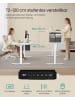 SONGMICS Schreibtisch Balok in Weiß-Grau - (B)140 x (H)(72-120) x (T)60 cm
