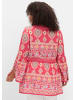 sheego by Joe Browns Longbluse in rot-gemustert