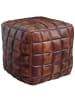 KADIMA DESIGN Sitzwürfel Echtleder braun 39 x 41 x 39 cm Ottomane Wohnzimmer,